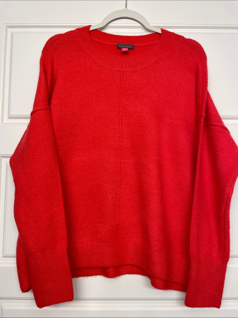 Vince Camuto Bright Red Crewneck Sweater